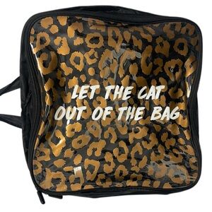 🆕 Let the Cat Out of the Bag Leopard Print Packing Cube Luggage Miamica